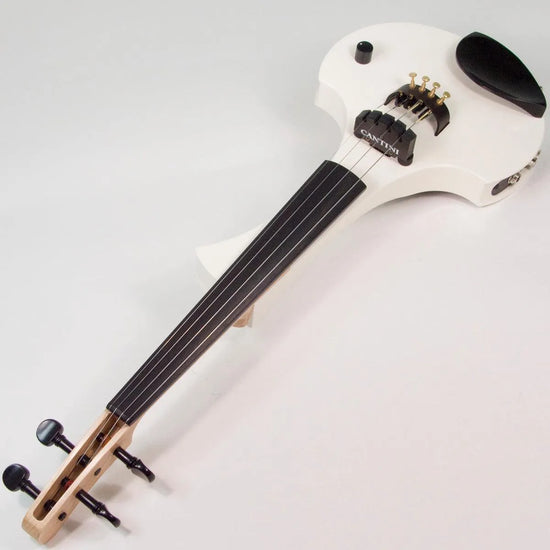 Cantini Earphonic Electric Violin with MIDI, Satin White - Electric Violin Shop