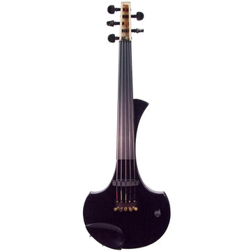 Cantini Earphonic 5-String Electric Violin with MIDI, Gloss Black - Electric Violin Shop