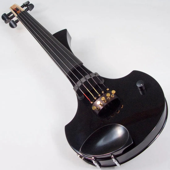 Cantini Earphonic 5-String Electric Violin with MIDI, Gloss Black - Electric Violin Shop