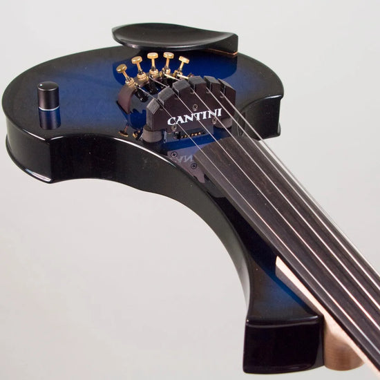 Cantini Earphonic 5-String Electric Violin with MIDI, Blue/Black Sunburst - Electric Violin Shop