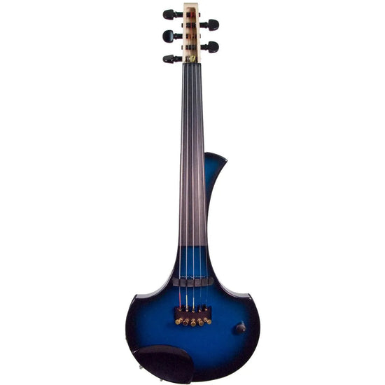 Cantini Earphonic 5-String Electric Violin with MIDI, Blue/Black Sunburst - Electric Violin Shop