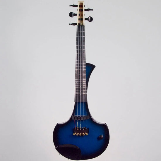 Cantini Earphonic 5-String Fretted Electric Violin with MIDI, Blue/Black Sunburst - Electric Violin Shop