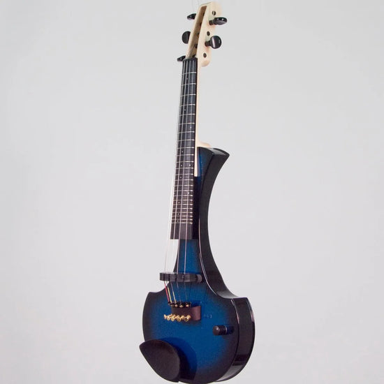 Cantini Earphonic 5-String Fretted Electric Violin with MIDI, Blue/Black Sunburst - Electric Violin Shop