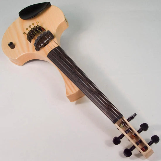 Cantini Earphonic 5-String Electric Violin with MIDI, Natural - Electric Violin Shop