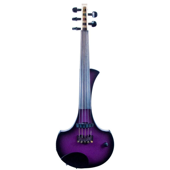 Cantini Earphonic 5-String Electric Violin with MIDI, Purple/Black Sunburst - Electric Violin Shop