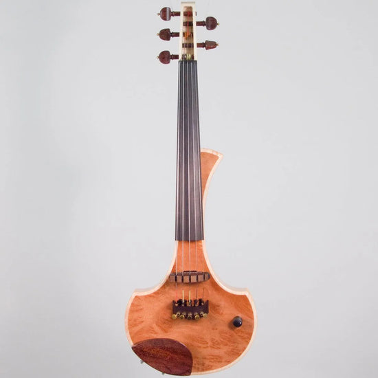 Cantini Earphonic 5-String Electric Violin with MIDI, Red Elm Burl - Electric Violin Shop