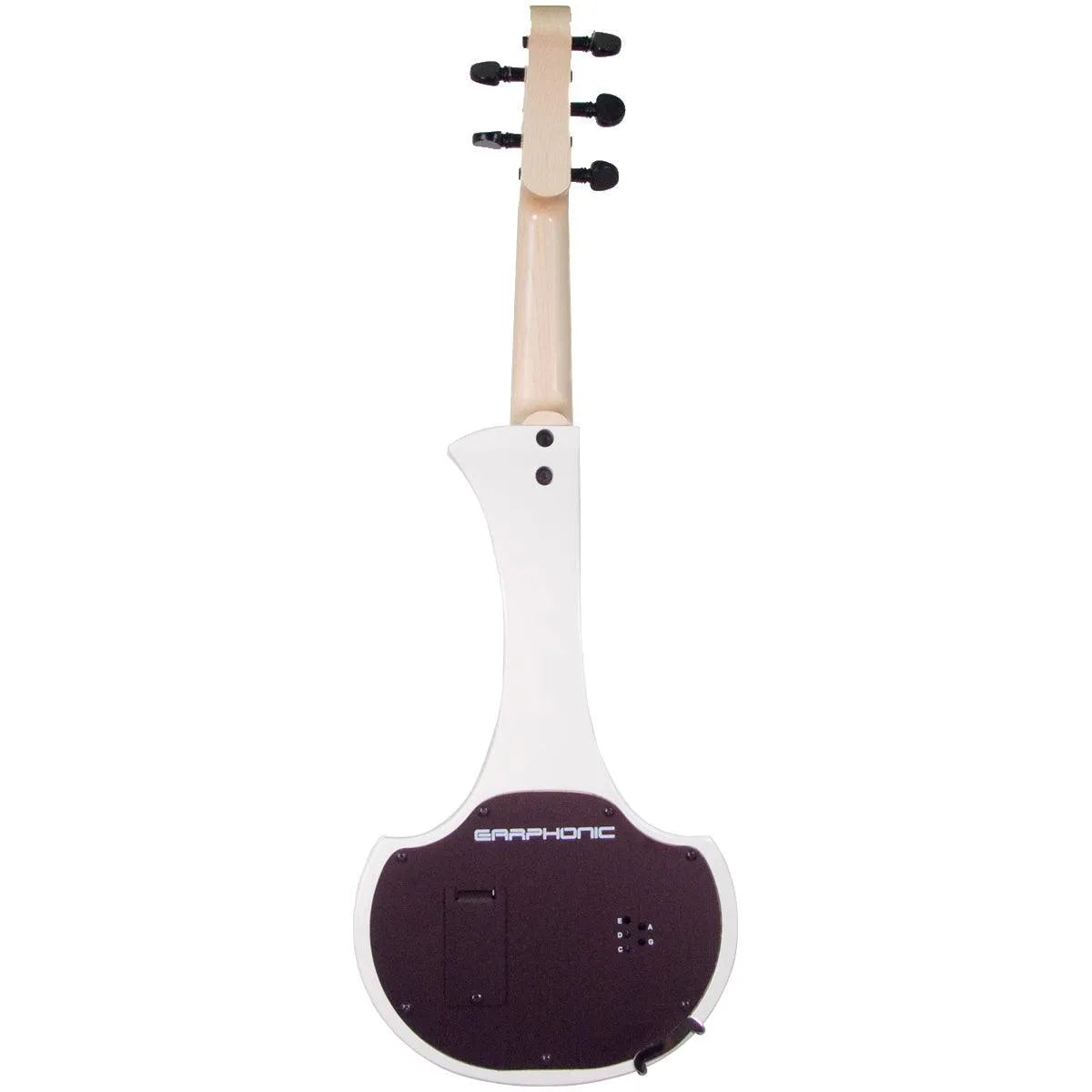 Cantini Earphonic 5-string Fretted Electric Violin with MIDI, Gloss White - Electric Violin Shop