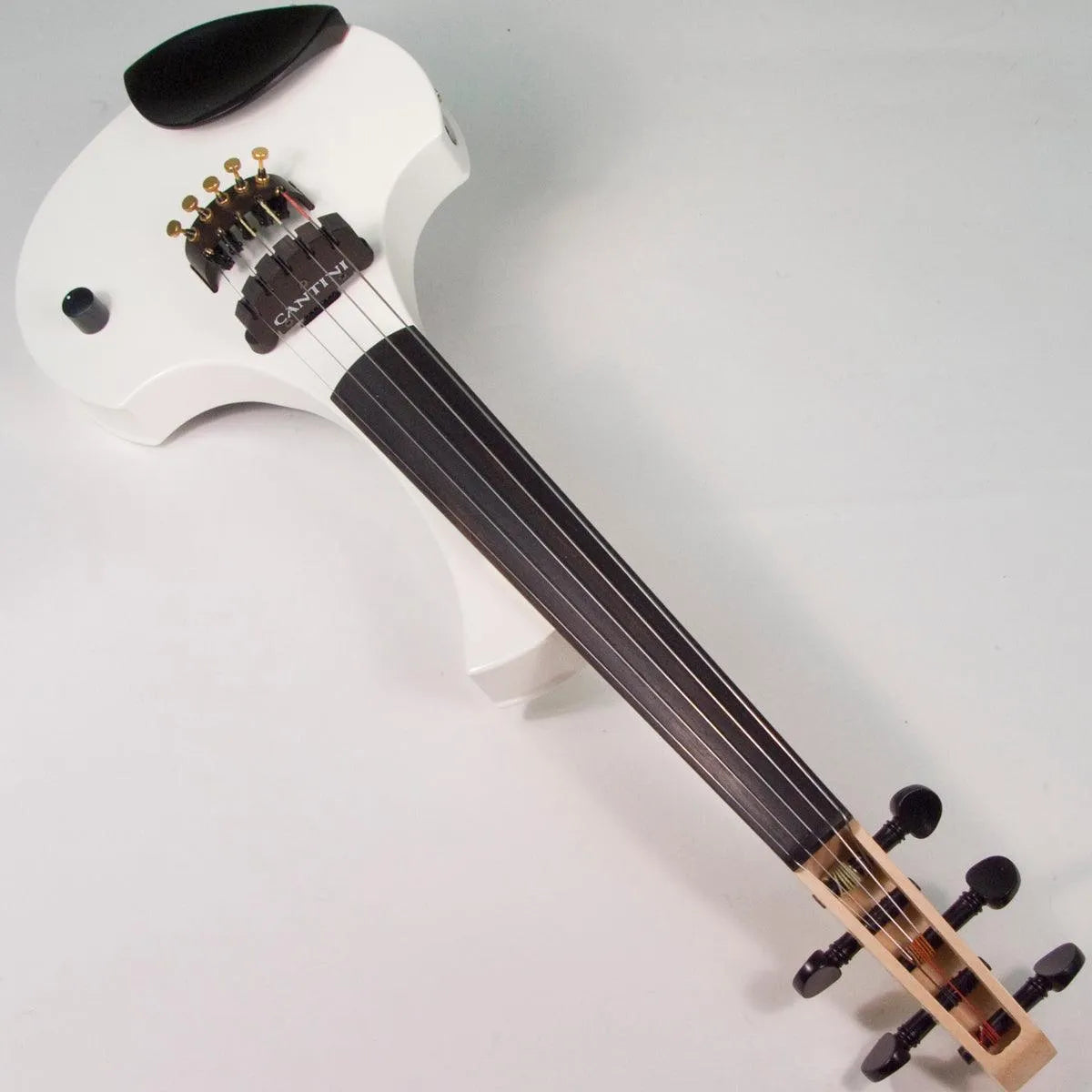 Cantini Earphonic 5-String Electric Violin with MIDI, Gloss White - Electric Violin Shop