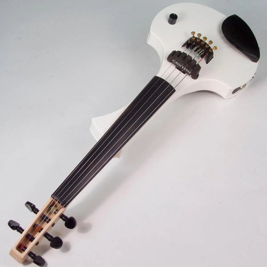 Cantini Earphonic 5-String Electric Violin with MIDI, Gloss White - Electric Violin Shop