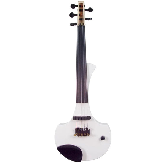 Cantini Earphonic 5-String Electric Violin with MIDI, Gloss White - Electric Violin Shop