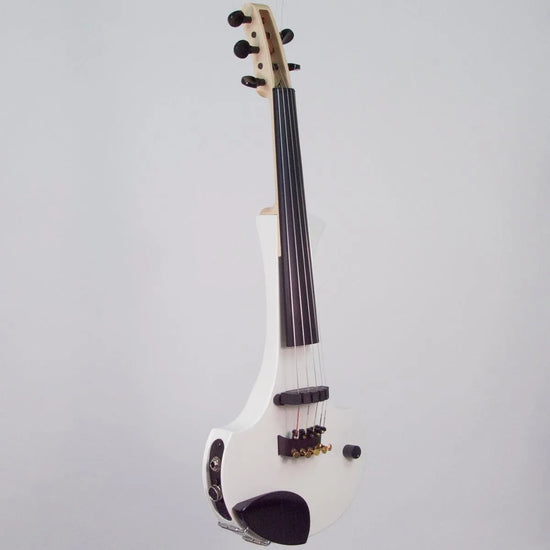 Cantini Earphonic 5-String Electric Violin with MIDI, Gloss White - Electric Violin Shop