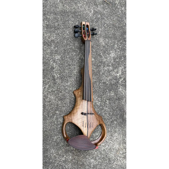 ETJ 5-string Electric Violin, neck-thru walnut body & two-tone ziricote fingerboard - Electric Violin Shop