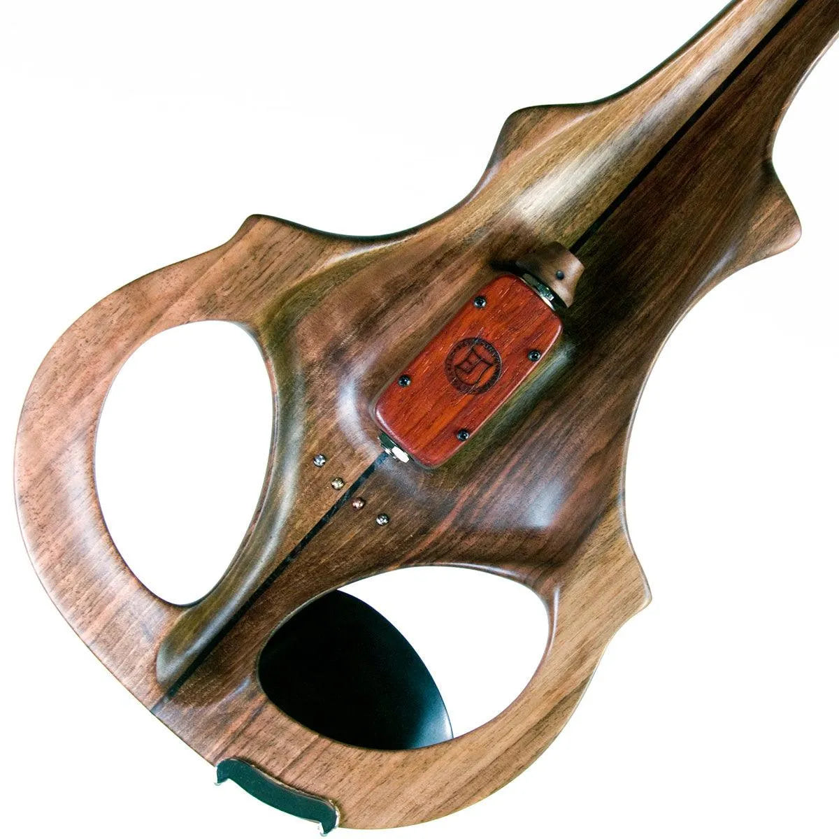 ETJ 4-string Electric Violin, Flamed Walnut neck-thru body & ebony/wenge fingerboard - Electric Violin Shop