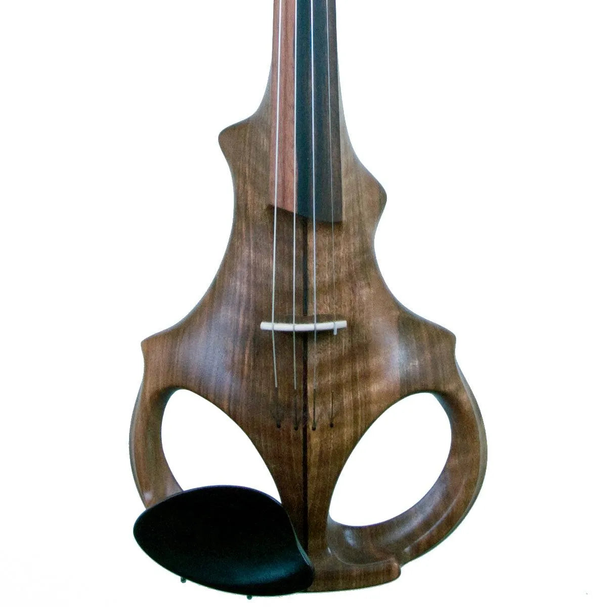 ETJ 4-string Electric Violin, Flamed Walnut neck-thru body & ebony/wenge fingerboard - Electric Violin Shop