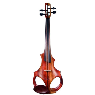 ETJ 4-string Electric Violin, Two-Tone Padauk Neck-Thru Body with Starfish Designs Pickup - Electric Violin Shop