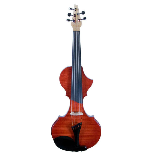 EVL Quartet 5-string electric violin, amber maple with Barbera bridge - Electric Violin Shop