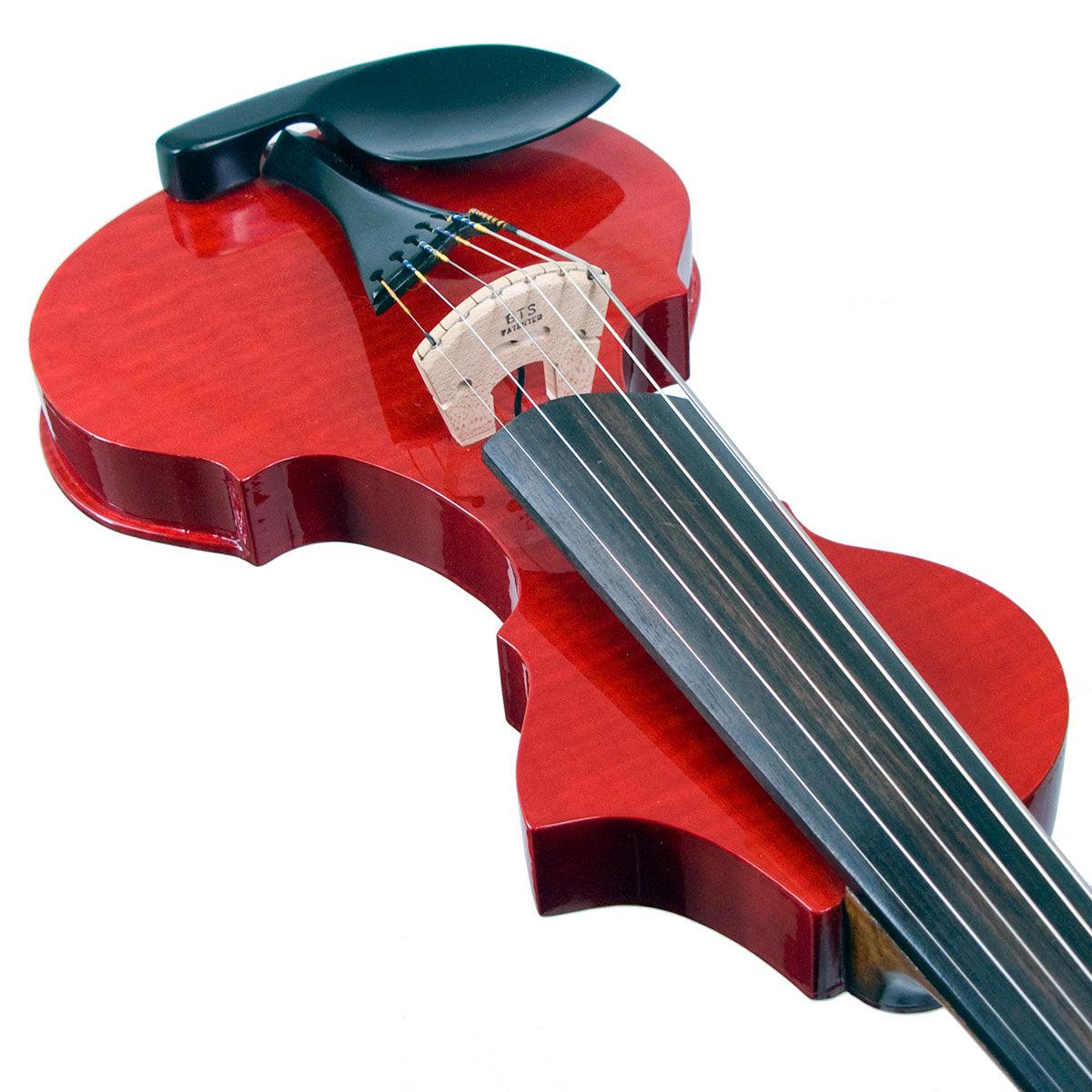 EVL Quartet 6-string electric violin, red maple with Barbera bridge - Electric Violin Shop