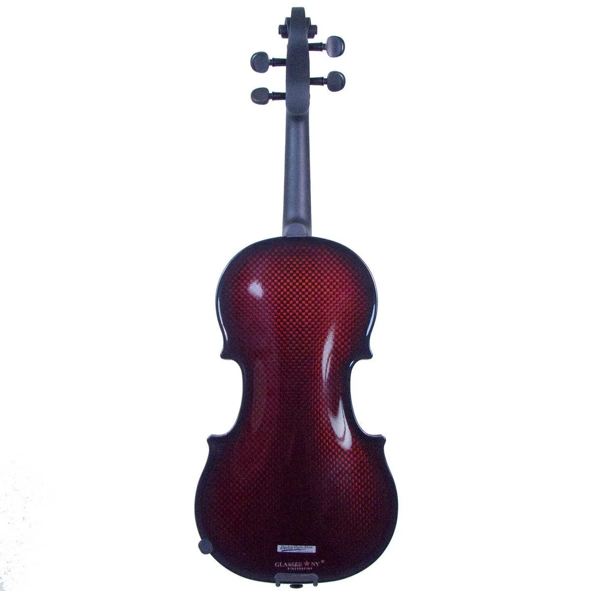 Glasser AE LEFT-HANDED 4-String Carbon Composite Acoustic-Electric Violin, Orange - Electric Violin Shop