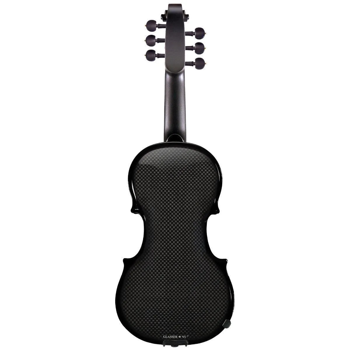 Glasser AE 6-string carbon composite acoustic-electric violin, black - Electric Violin Shop