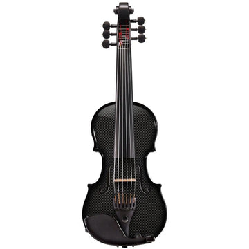 Glasser AE 6-string carbon composite acoustic-electric violin, black - Electric Violin Shop