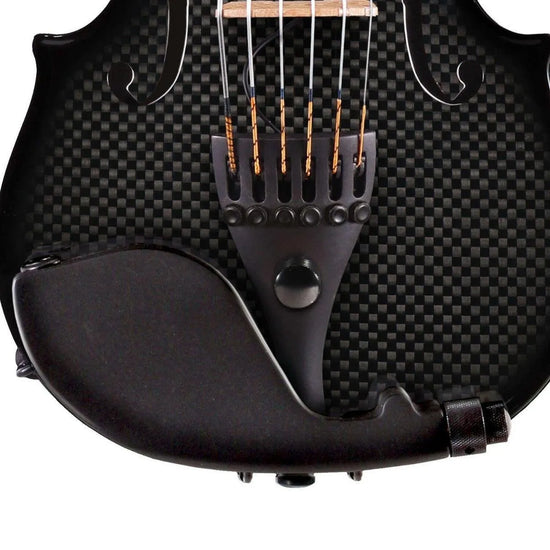 Glasser AE 6-string carbon composite acoustic-electric violin, black - Electric Violin Shop