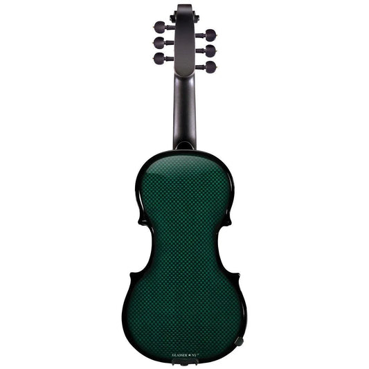 Glasser AE 6-string carbon composite acoustic-electric violin, green - Electric Violin Shop