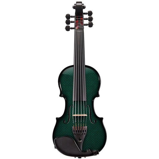 Glasser AE 6-string carbon composite acoustic-electric violin, green - Electric Violin Shop