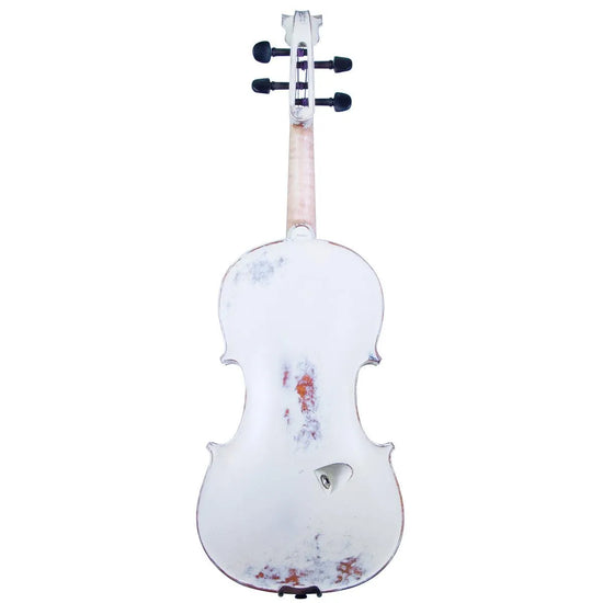 Bridge Tasman Electro-Acoustic Violin, white 'Shabby-Chic' finish - Electric Violin Shop