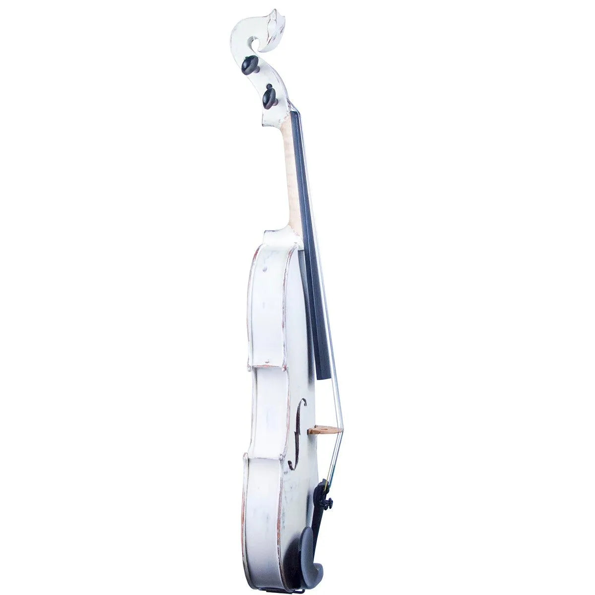 Bridge Tasman Electro-Acoustic Violin, white 'Shabby-Chic' finish - Electric Violin Shop