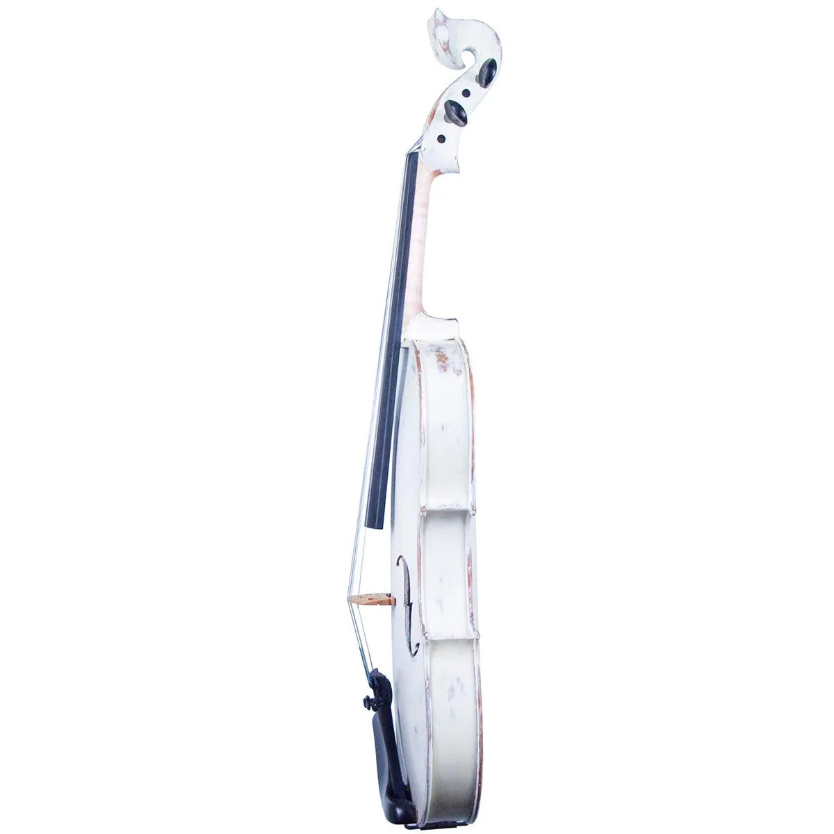 Bridge Tasman Electro-Acoustic Violin, white 'Shabby-Chic' finish - Electric Violin Shop