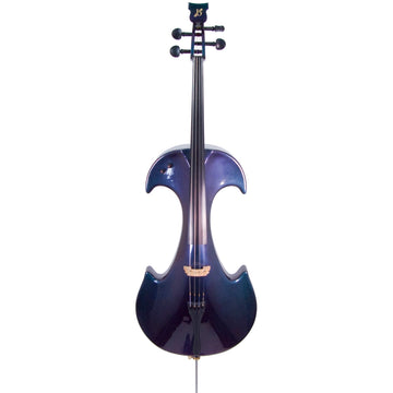 Violonchelo eléctrico Bridge Draco, acabado en color violeta/verde