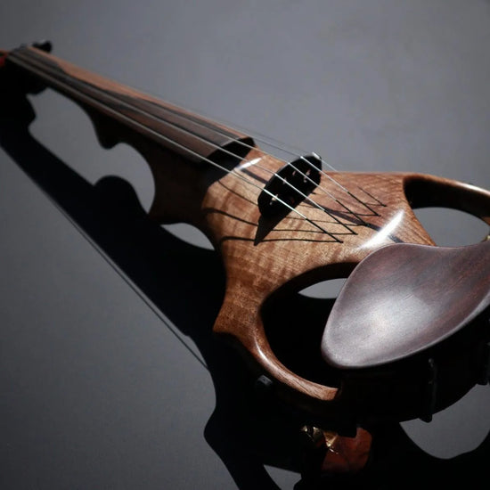 ETJ 5-string Electric Violin, neck-thru walnut body & two-tone ziricote fingerboard - Electric Violin Shop