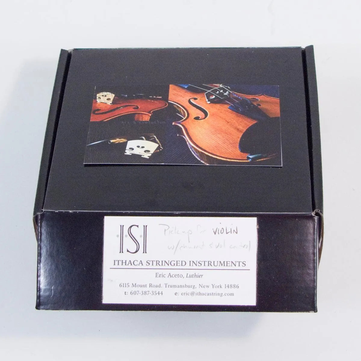 ISI Aceto/Violect Deluxe Pickup for Violin with Volume Control & 1/4-inch Jack in Chin Rest - Electric Violin Shop