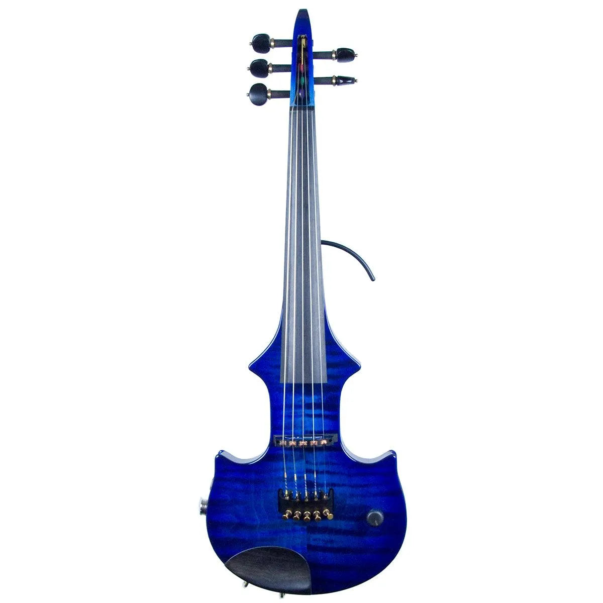 ZETA JV45 Jazz Fusion 5-string electric violin, transparent blue over maple top - Electric Violin Shop