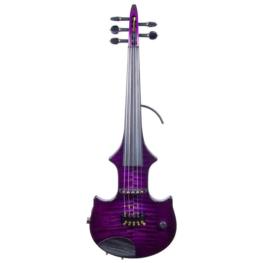 ZETA JV45 Jazz Fusion 5-string electric violin, transparent purple over maple top - Electric Violin Shop