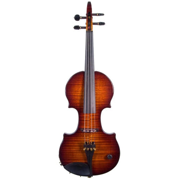 Zeta Jazz Classic Violin CV44 , Roasted Flamed Maple Chocolate Burst - Electric Violin Shop