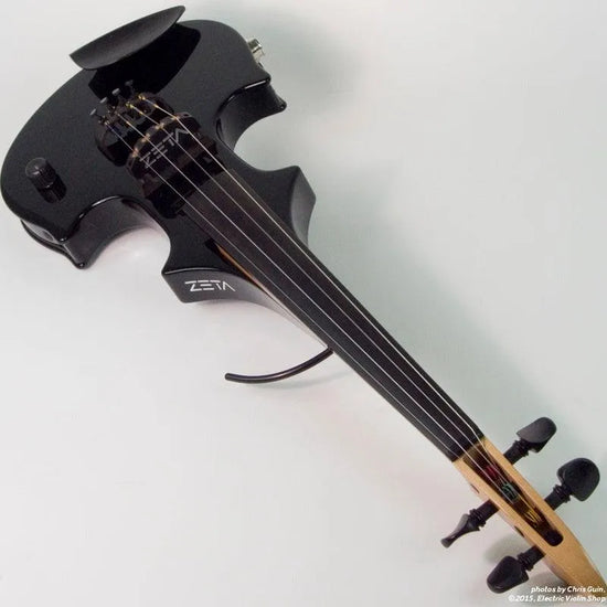 ZETA JV44 Jazz Fusion violin, gloss black - Electric Violin Shop