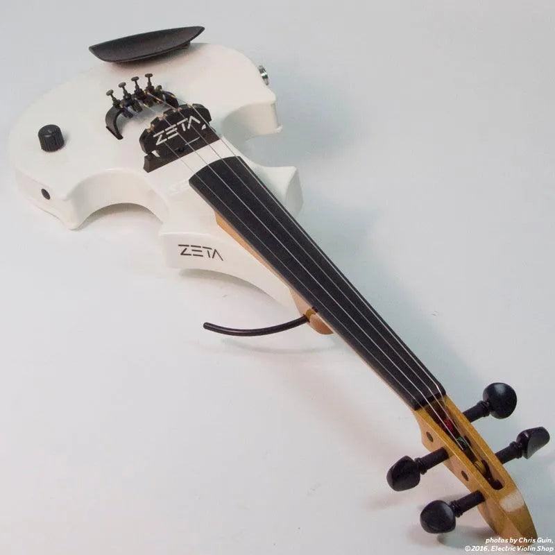 ZETA JV44 Jazz Fusion violin, gloss white - Electric Violin Shop