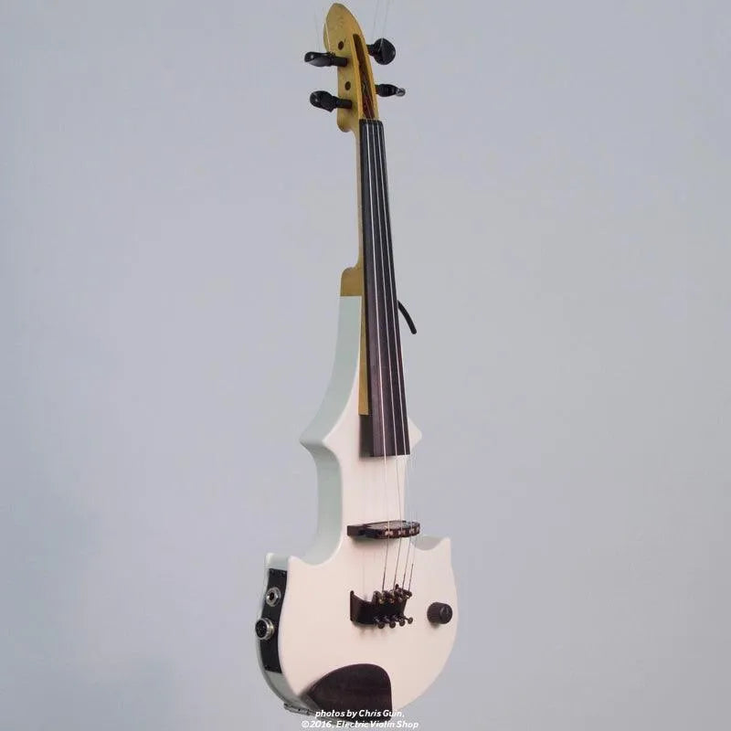 ZETA JV44 Jazz Fusion violin, gloss white - Electric Violin Shop