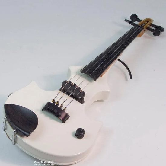 ZETA JV44 Jazz Fusion violin, gloss white - Electric Violin Shop