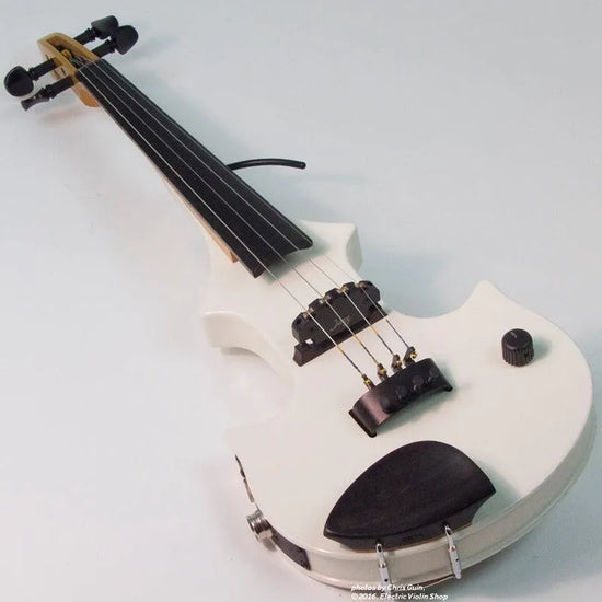 ZETA JV44 Jazz Fusion violin, gloss white - Electric Violin Shop