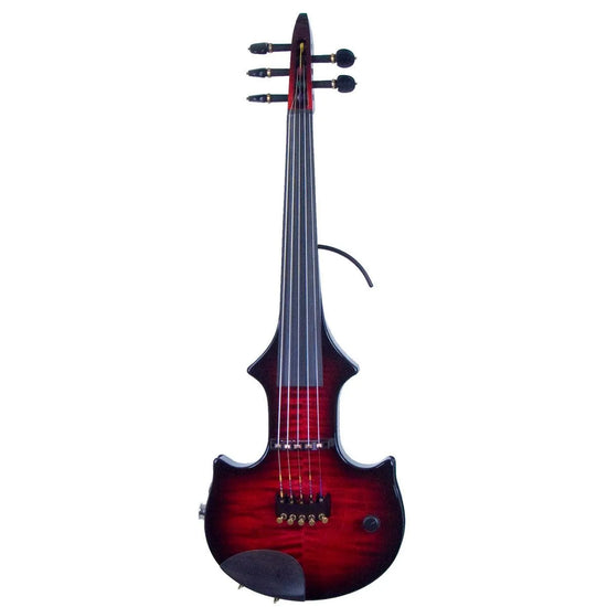 ZETA JV45 Jazz Fusion 5-string electric violin, transparent red burst over maple top - Electric Violin Shop