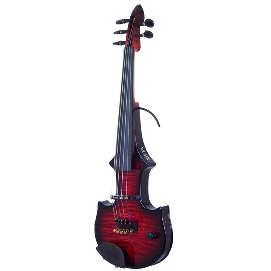 ZETA JV45 Jazz Fusion 5-string electric violin, transparent red burst over maple top - Electric Violin Shop