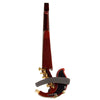 Jordan 5-string violin, dark cherry metallic with Starfish Designs bridge - Electric Violin Shop