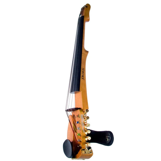 Jordan 7-string violin, Amber Quilt Maple with Starfish Designs pickup - Electric Violin Shop