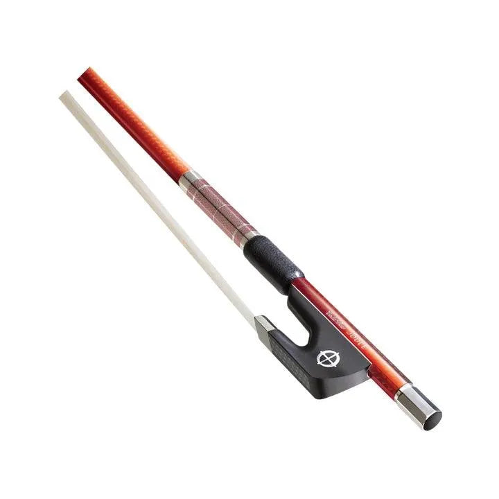 CodaBow Chroma Joule cello bow, Ruby Amber Prismatic - Electric Violin Shop