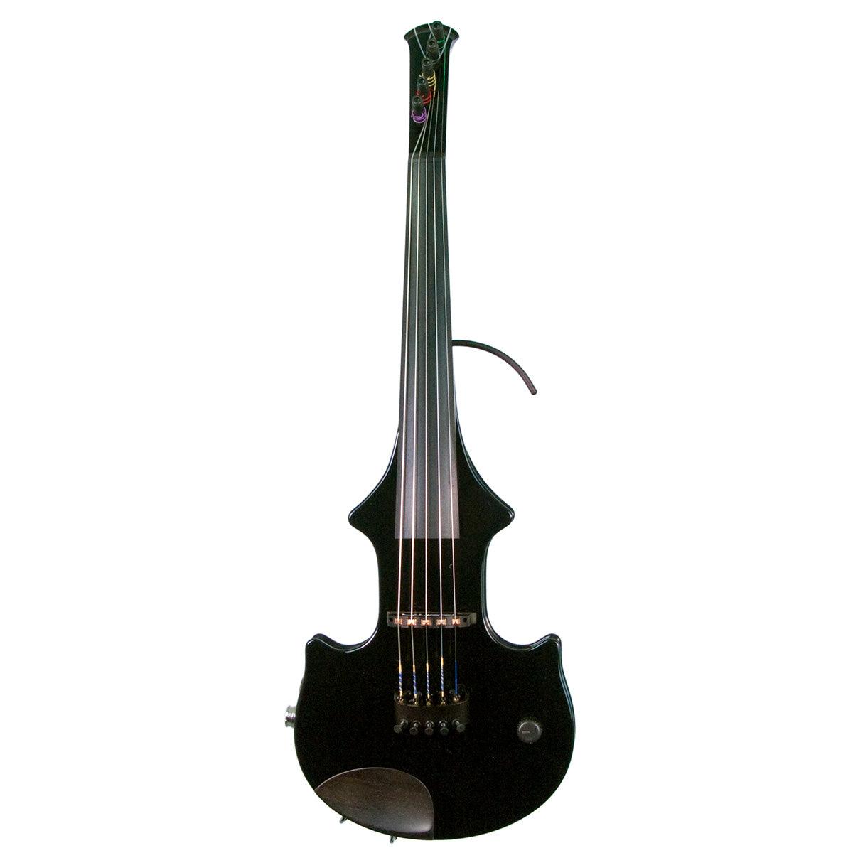 ZETA JV45 Jazz Fusion 5-String Electric Violin with MIDI, Gloss Black with Imbus pegs - Electric Violin Shop