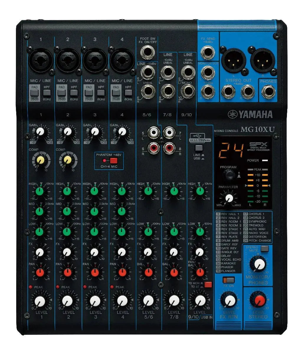 Yamaha MG10XU 10 Channel Mixing Console | Electric Violin Shop