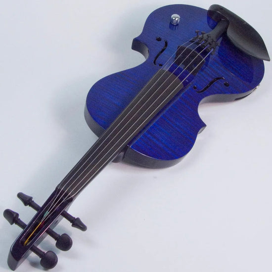 Wood Violins Nashville 5-string electric violin, Transparent Blue - Electric Violin Shop