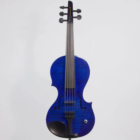 Wood Violins Nashville 5-string electric violin, Transparent Blue - Electric Violin Shop